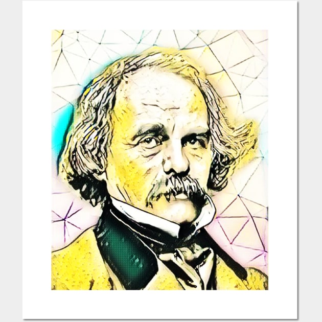 Nathaniel Hawthorne Portrait | Nathaniel Hawthorne Artwork 2 Wall Art by JustLit